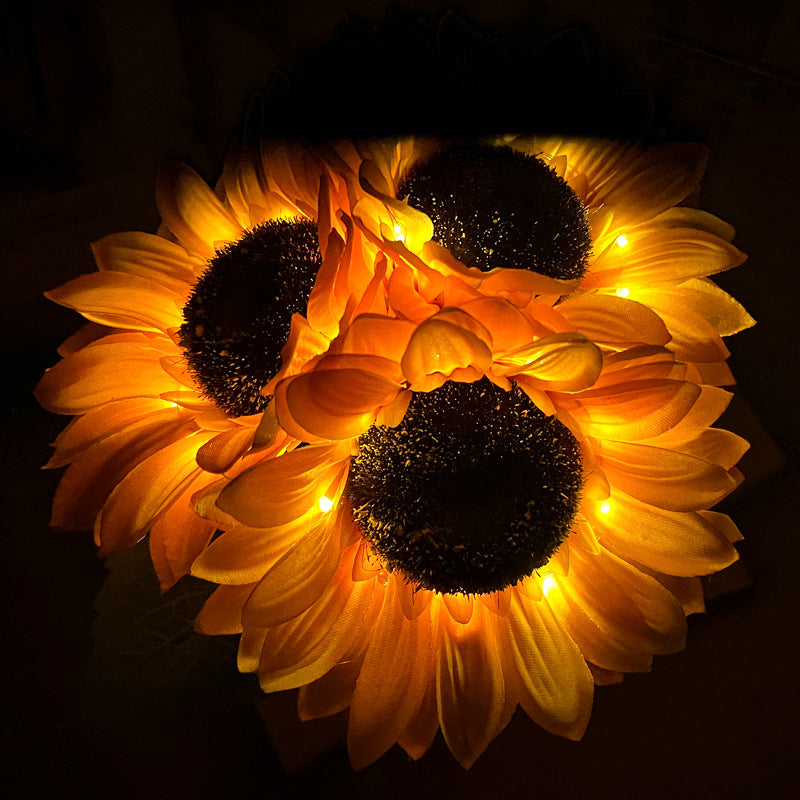 PrimeCart - Touch Rechargeable LED Sunflower Night Light Bouquet