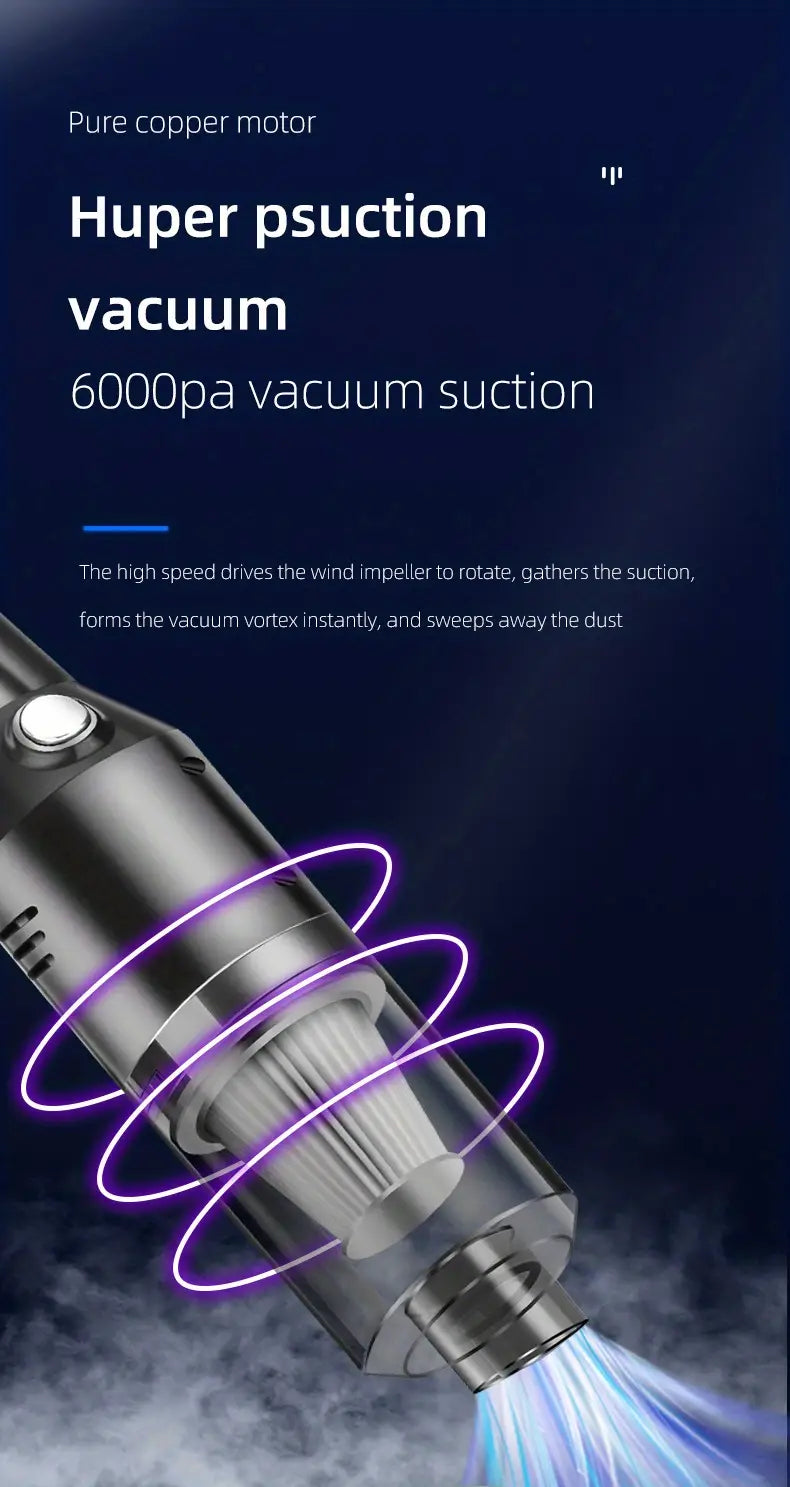 PrimeCart - Wireless Car Vacuum Cleaner with Powerful Suction