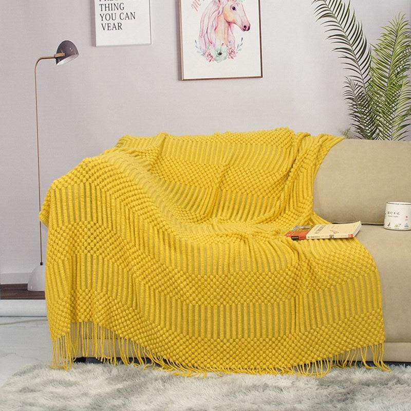PrimeCart - Nordic Knit Blanket for Sofa and Bed Decor