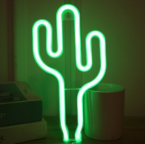 PrimeCart - LED Pineapple And Cactus Table Lamp