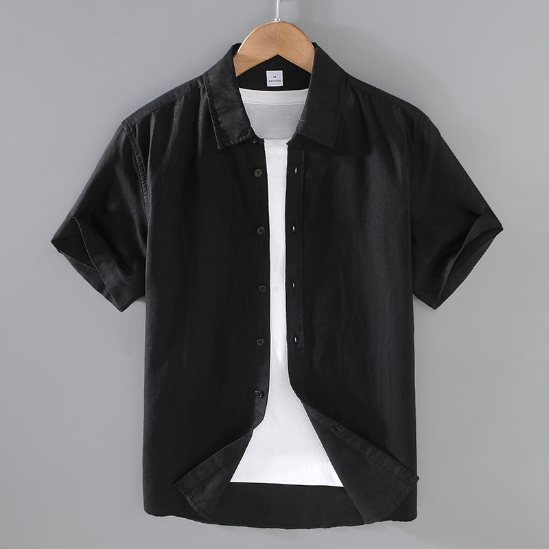 PrimeCart - Men's Summer Linen Short Sleeve Shirt - Casual Top