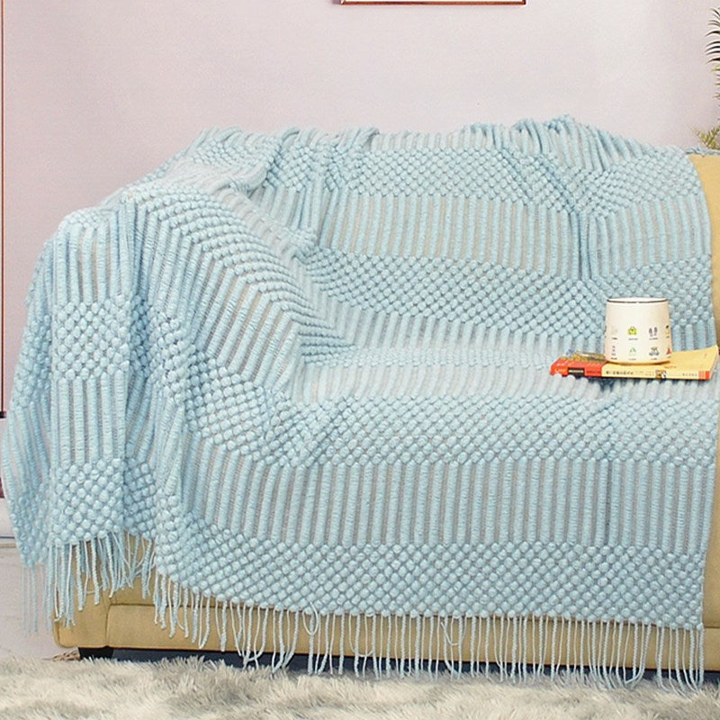 PrimeCart - Nordic Knit Blanket for Sofa and Bed Decor