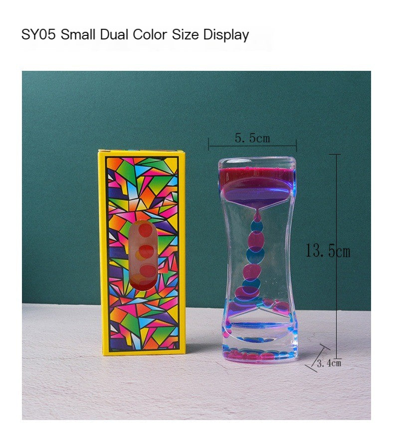 PrimeCart - Dual Color Liquid Acrylic Hourglass Timer Decor
