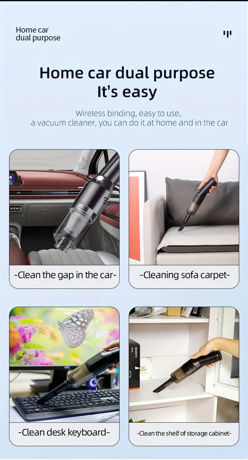 PrimeCart - Wireless Car Vacuum Cleaner with Powerful Suction