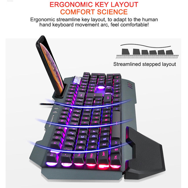 PrimeCart - Ergonomic Mechanical Keyboard with RGB Backlight