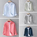 PrimeCart - Men's Cotton-Linen Long Sleeve Shirt