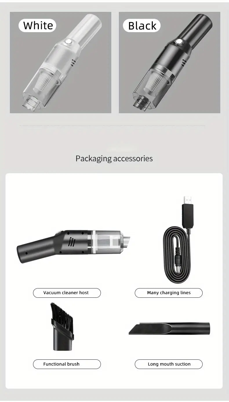 PrimeCart - Wireless Car Vacuum Cleaner with Powerful Suction