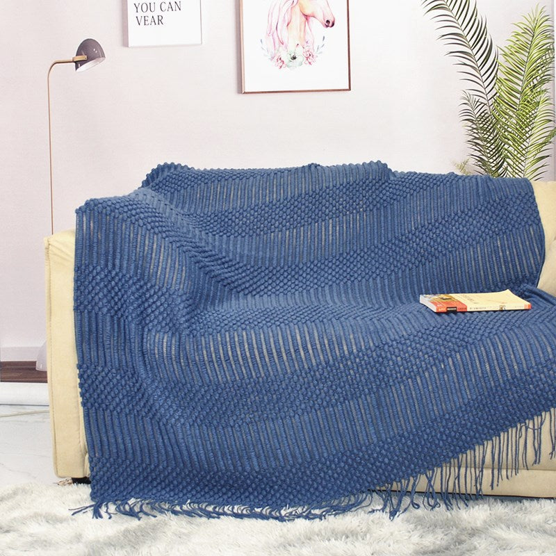 PrimeCart - Nordic Knit Blanket for Sofa and Bed Decor