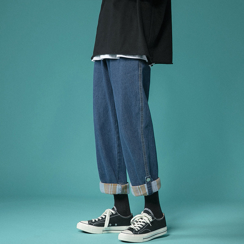 PrimeCart - Men's Korean Nine-Point Loose Trendy Jeans