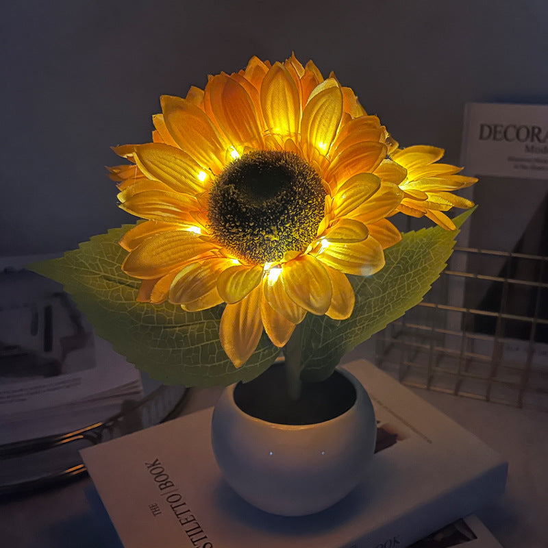 PrimeCart - Touch Rechargeable LED Sunflower Night Light Bouquet