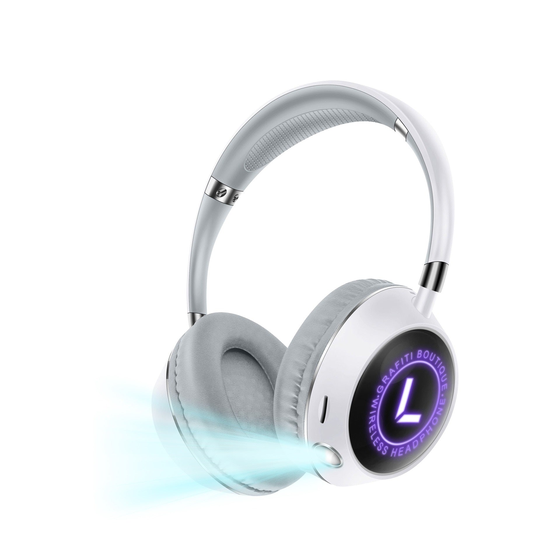 PrimeCart - Wireless Over-Ear Bluetooth Headphones with RGB Lights