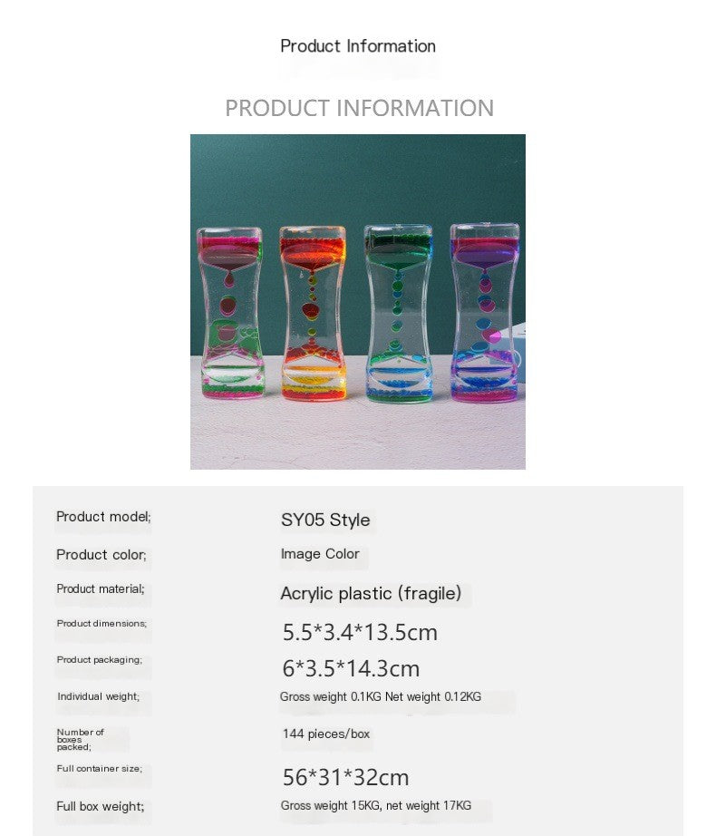 PrimeCart - Dual Color Liquid Acrylic Hourglass Timer Decor