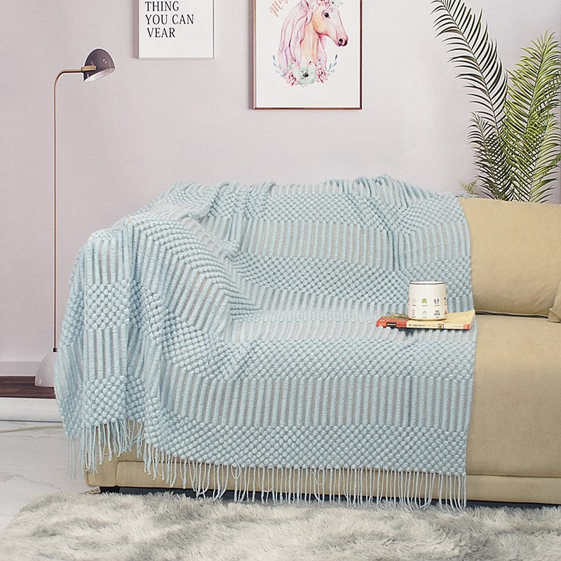 PrimeCart - Nordic Knit Blanket for Sofa and Bed Decor