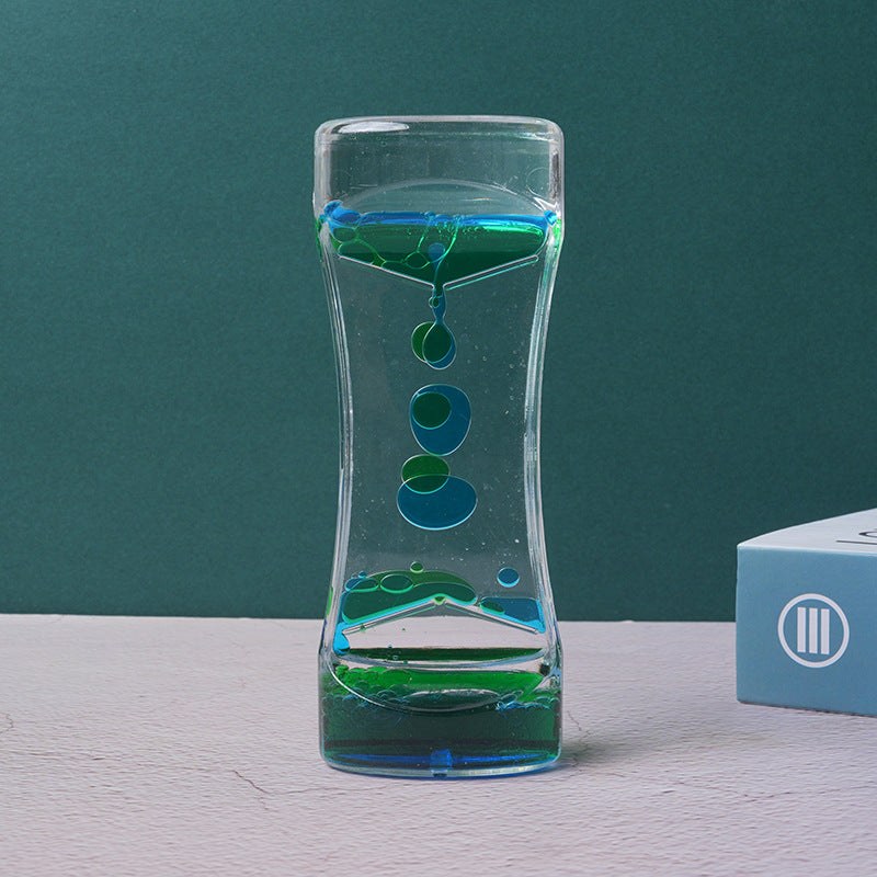 PrimeCart - Dual Color Liquid Acrylic Hourglass Timer Decor