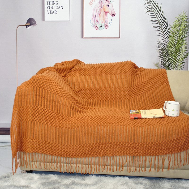 PrimeCart - Nordic Knit Blanket for Sofa and Bed Decor