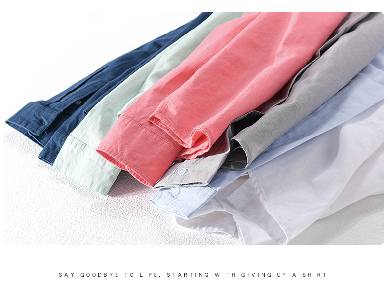 PrimeCart - Men's Cotton-Linen Long Sleeve Shirt