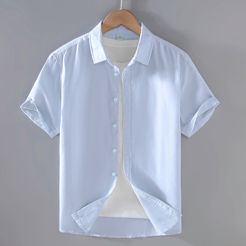 PrimeCart - Men's Summer Linen Short Sleeve Shirt - Casual Top