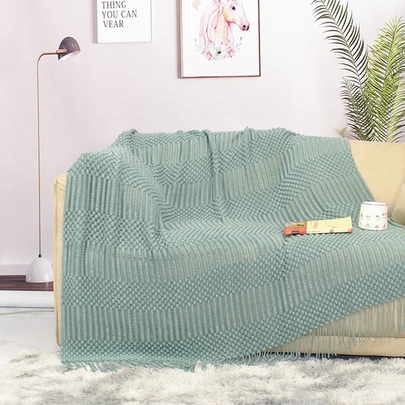 PrimeCart - Nordic Knit Blanket for Sofa and Bed Decor