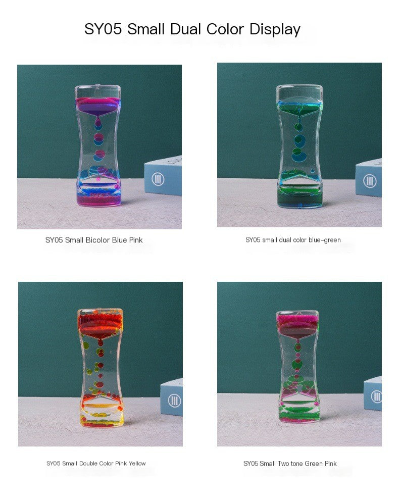 PrimeCart - Dual Color Liquid Acrylic Hourglass Timer Decor
