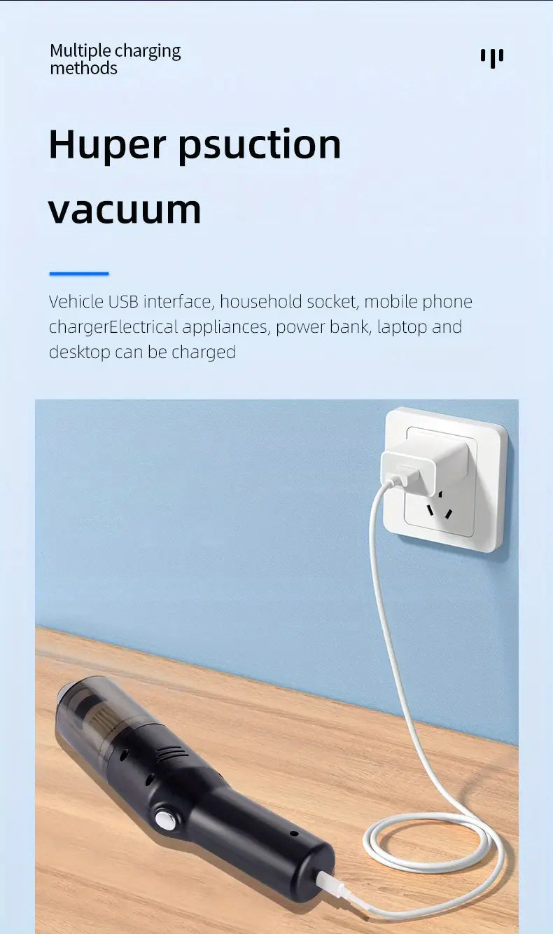PrimeCart - Wireless Car Vacuum Cleaner with Powerful Suction
