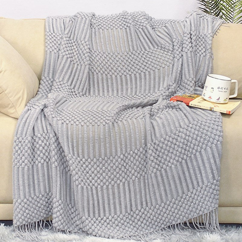 PrimeCart - Nordic Knit Blanket for Sofa and Bed Decor
