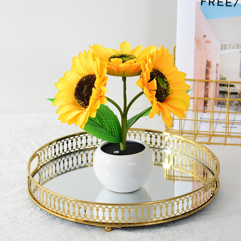 PrimeCart - Touch Rechargeable LED Sunflower Night Light Bouquet