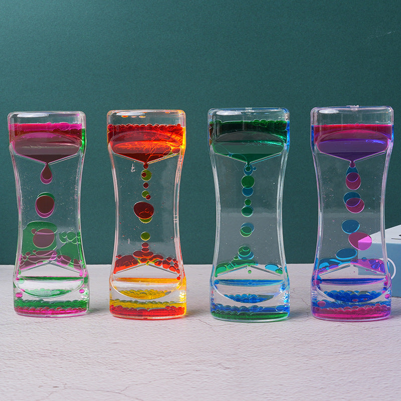 PrimeCart - Dual Color Liquid Acrylic Hourglass Timer Decor